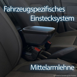 Mittelarmlehne Armauflage SCHWARZ Passend für Dacia Duster Baujahr 2009-2018 thumbnail