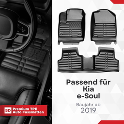5D Premium Auto Fussmatten TPE Set passend für Kia e-Soul Baujahr ab 2019 thumbnail