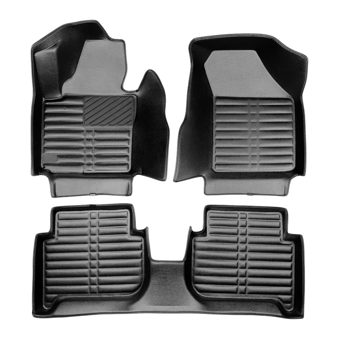 5D Premium Auto Fussmatten TPE Set passend für VW Touran (1.Gen) Baujahr 2003-2015 2
