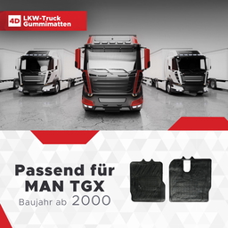 LKW Gummi Fussmatten 3D Passend für MAN TGX Serie Baujahr ab 2000 thumbnail