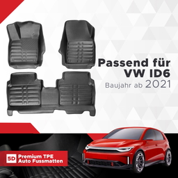 5D Premium Auto Fussmatten TPE Set passend für VW ID6 Baujahr ab 2021 thumbnail