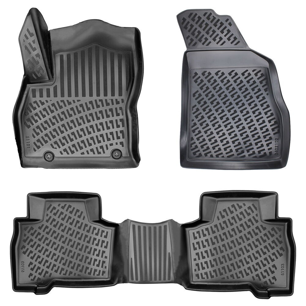 3D Premium Gummi Auto Fussmatten Set Passend für Citroen Nemo Baujahr 2008-2015 1