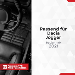 5D Premium Auto Fussmatten TPE Set passend für Dacia JOGGER Baujahr ab 2021 thumbnail