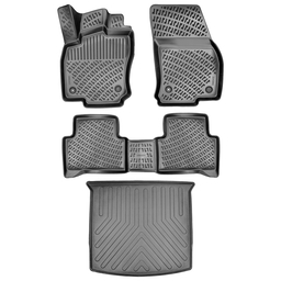 3D Auto Gummimatten & Kofferraumwanne Set für VW Touran (2.Gen) Baujahr ab 2015 thumbnail