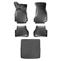 3D Auto Gummimatten & Kofferraumwanne Set für Audi A4 B8 2008-2016 thumbnail