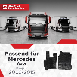 LKW Gummi Fussmatten 3D Passend für Mercedes Axor Baujahr 2003-2015 thumbnail