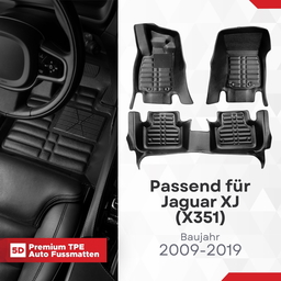 5D Premium Auto Fussmatten TPE Set passend für Jaguar XJ (X351) Baujahr 2009-2019 thumbnail