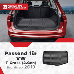 5D Premium Kofferraummatte passend für VW T-Cross (2.Gen) ab 2019 thumbnail