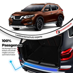 Ladekantenschutz mit 3D Profil Abkantung Fahrzeugspezifisch Passend für Nissan Qashqai J10 (1.Gen) Facelift Baujahr 2013-2016 aus Edelstahl Chrom thumbnail