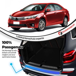 Ladekantenschutz aus Edelstahl Chrom mit Abkantung Passend für Toyota Prius (3.Gen) Baujahr 2009-2016 thumbnail
