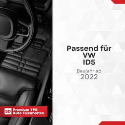 5D Premium Auto Fussmatten TPE Set passend für VW ID5 Baujahr ab 2022 thumbnail
