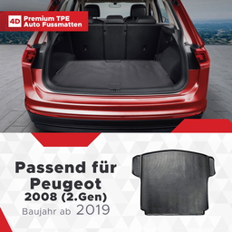 3D Kofferraum Matte passend für Peugeot 2008 (2.Gen) ab 2019 thumbnail