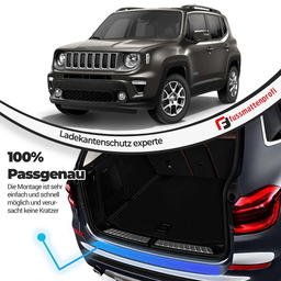 Ladekantenschutz aus Edelstahl Chrom mit Abkantung Passend für Jeep Renegade Baujahr ab 2014 thumbnail