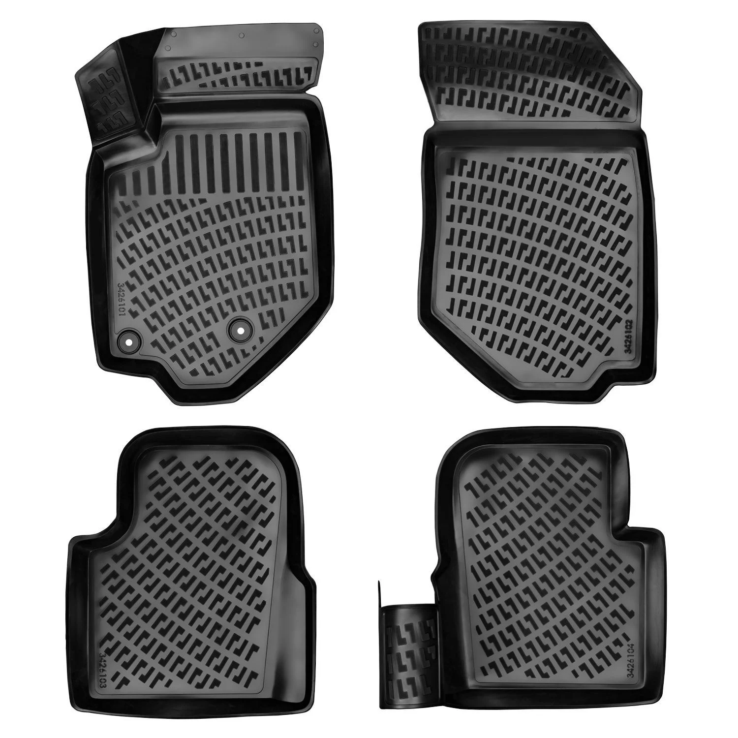 Auto Fußmatten Schwarz Nadelfilz Für Opel Corsa F Ab 2019 – 4-teiliges Set Mit Halter