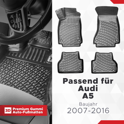 3D Auto Fußmatten Set für Audi A5 Baujahr 2007-2016 thumbnail