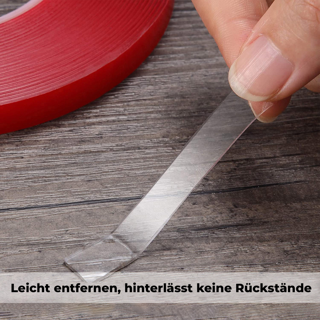 VHB Doppelseitiges Transparentband unsichtbares Klebeband Für Innen- & Außenbereich 10mm x 33m 3