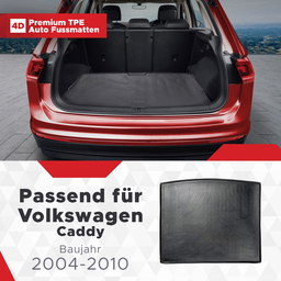 3D Kofferraum Matte passend für Volkswagen Caddy 2004-2010 thumbnail
