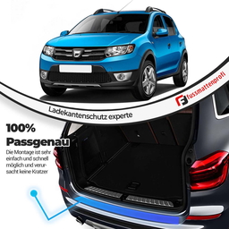 Ladekantenschutz aus Edelstahl Chrom mit Abkantung Kompatibel für Dacia Duster (1.Gen) Baujahr 2009-2018 thumbnail