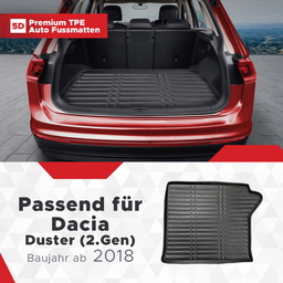 5D Premium Kofferraummatte passend für Dacia Duster (2.Gen) ab 2018 thumbnail