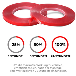 VHB Doppelseitiges Transparentband unsichtbares Klebeband Für Innen- & Außenbereich 50mm x 5m thumbnail