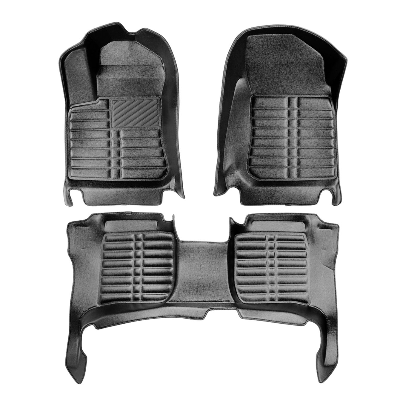 5D Premium Auto Fussmatten TPE Set passend für VW Touareg (2.Gen) Baujahr 2010-2018 2