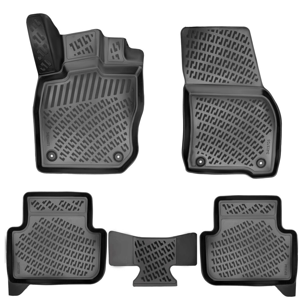 3D Auto Gummimatten & Kofferraumwanne Set für VW TIGUAN III Baujahr ab 2024 2