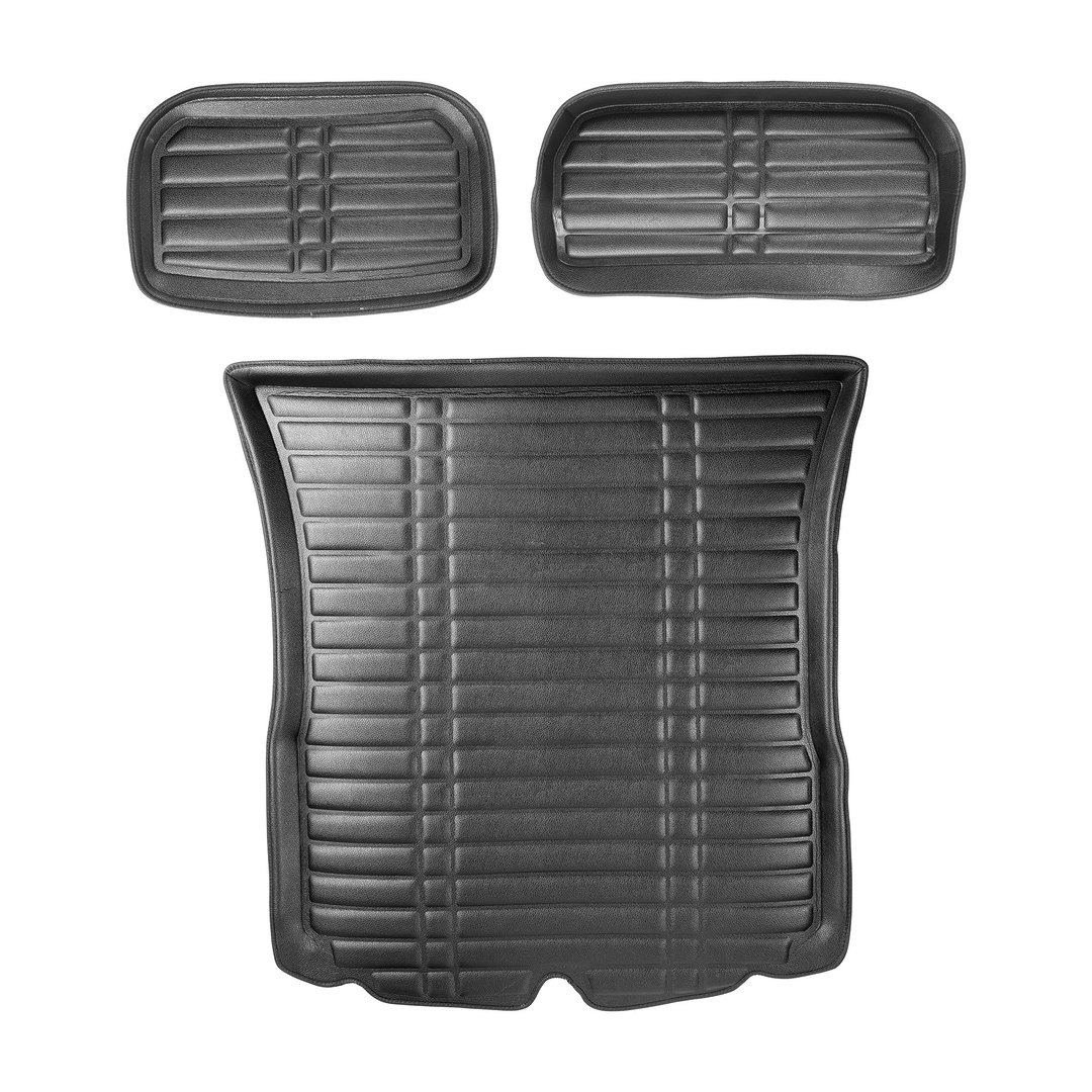 5D Premium Kofferraummatte passend für Tesla Model Y ab 2020 ( 3 teile, für vorderer und hinterer Kofferraum ) 1