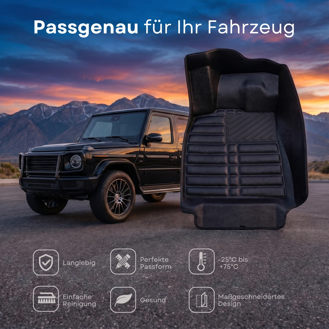 5D Premium Auto Fussmatten TPE Set passend für Audi A6 (C7) - RS6 Baujahr 2010-2018 3