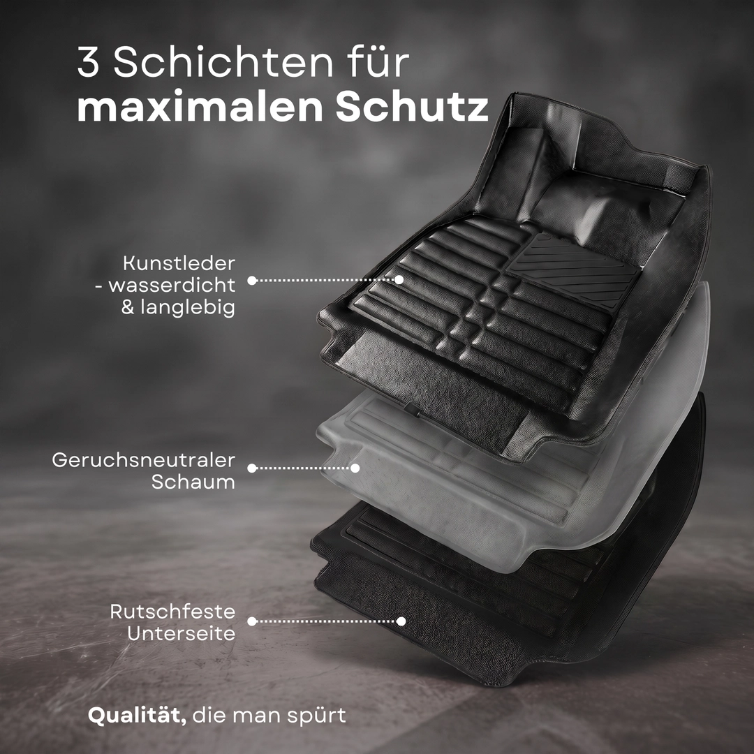 5D Premium Auto Fussmatten TPE Set passend für Audi A6 (C7) - RS6 Baujahr 2010-2018 11