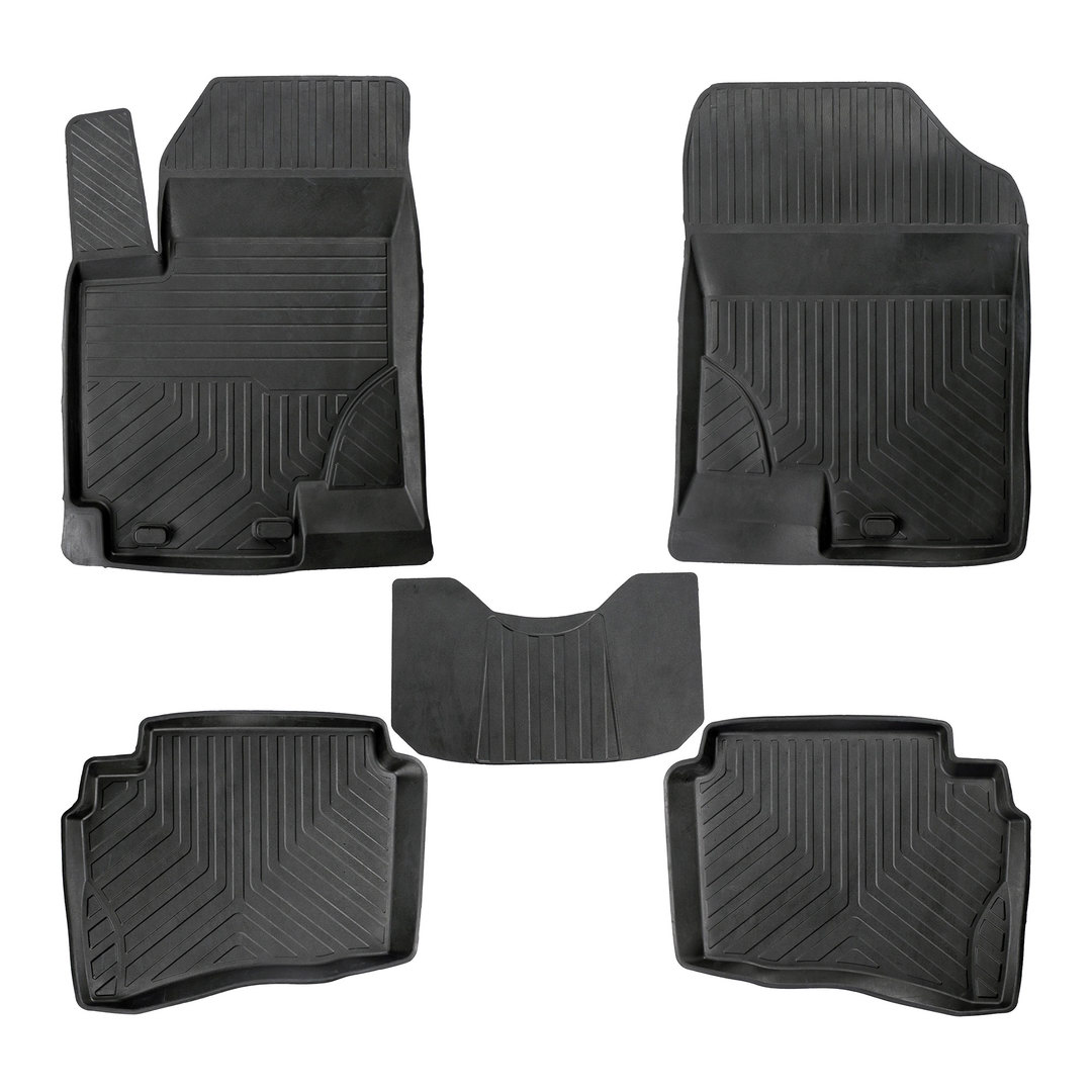 3D Premium Gummi Auto Fußmatten Set Passend für Hyundai Accent Blue Baujahr ab 2010 2