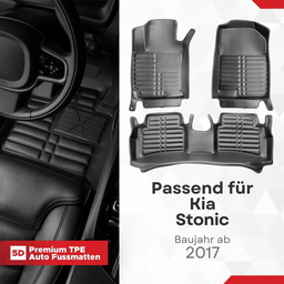 5D Premium Auto Fussmatten TPE Set passend für Kia Stonic Baujahr ab 2017 thumbnail