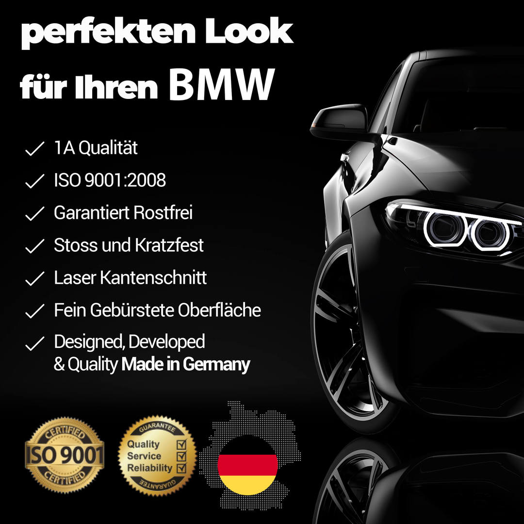Tuning Teile Ladekantenschutz Stoßstangenschutz Kompatibel für BMW 3 Touring (E91) Baujahr 2005-2008 aus Edelstahl Chrom mit Abkantung 2