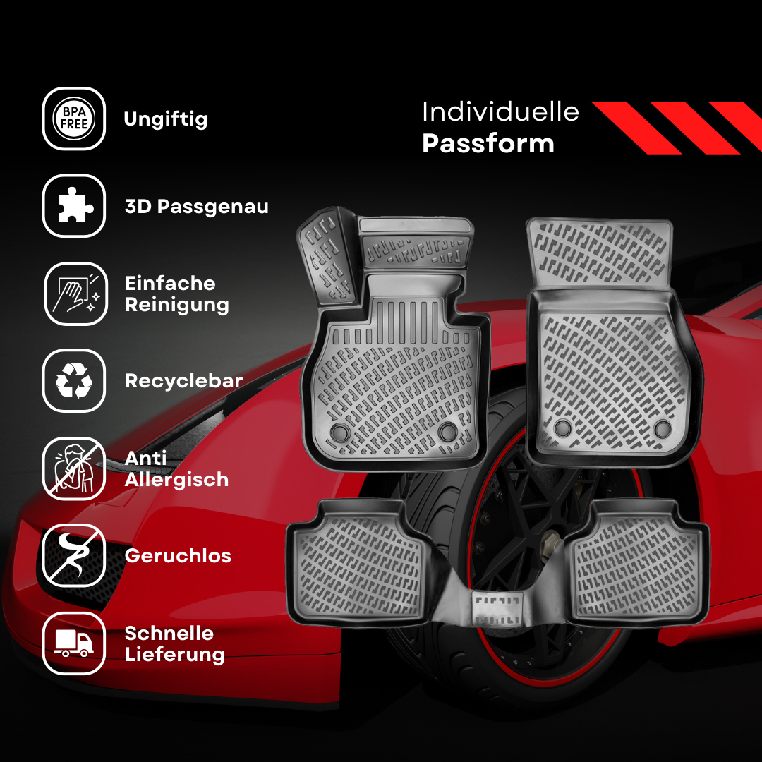 3D Fußmatten passend für Toyota Prius 2010-2017 2