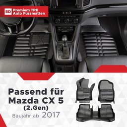 5D Premium Auto Fussmatten TPE Set passend für Mazda CX 5 (2.Gen) Baujahr ab 2017 thumbnail