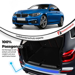 Tuning Teile Ladekantenschutz Stoßstangenschutz Kompatibel für BMW X1 (F48) Baujahr ab 2015 aus Edelstahl Chrom mit Abkantung thumbnail