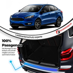 Ladekantenschutz aus Edelstahl Chrom Passend für Ford Focus Limousine (4.Gen) Baujahr ab 2018 thumbnail
