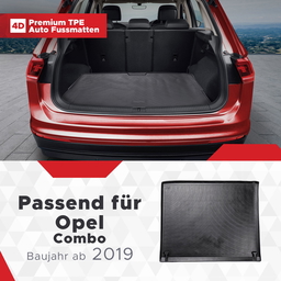 3D Kofferraum Matte passend für Opel Combo ab 2019 thumbnail