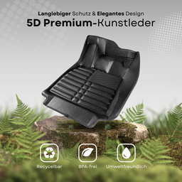 5D Premium Auto Fussmatten TPE Set passend für Fiat 500 X Baujahr 2014-2023 thumbnail
