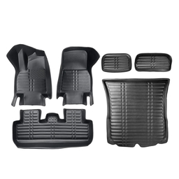 5D Premium Auto Fussmatten TPE Gesamtset passend für Tesla Model Y Baujahr ab 2020 thumbnail