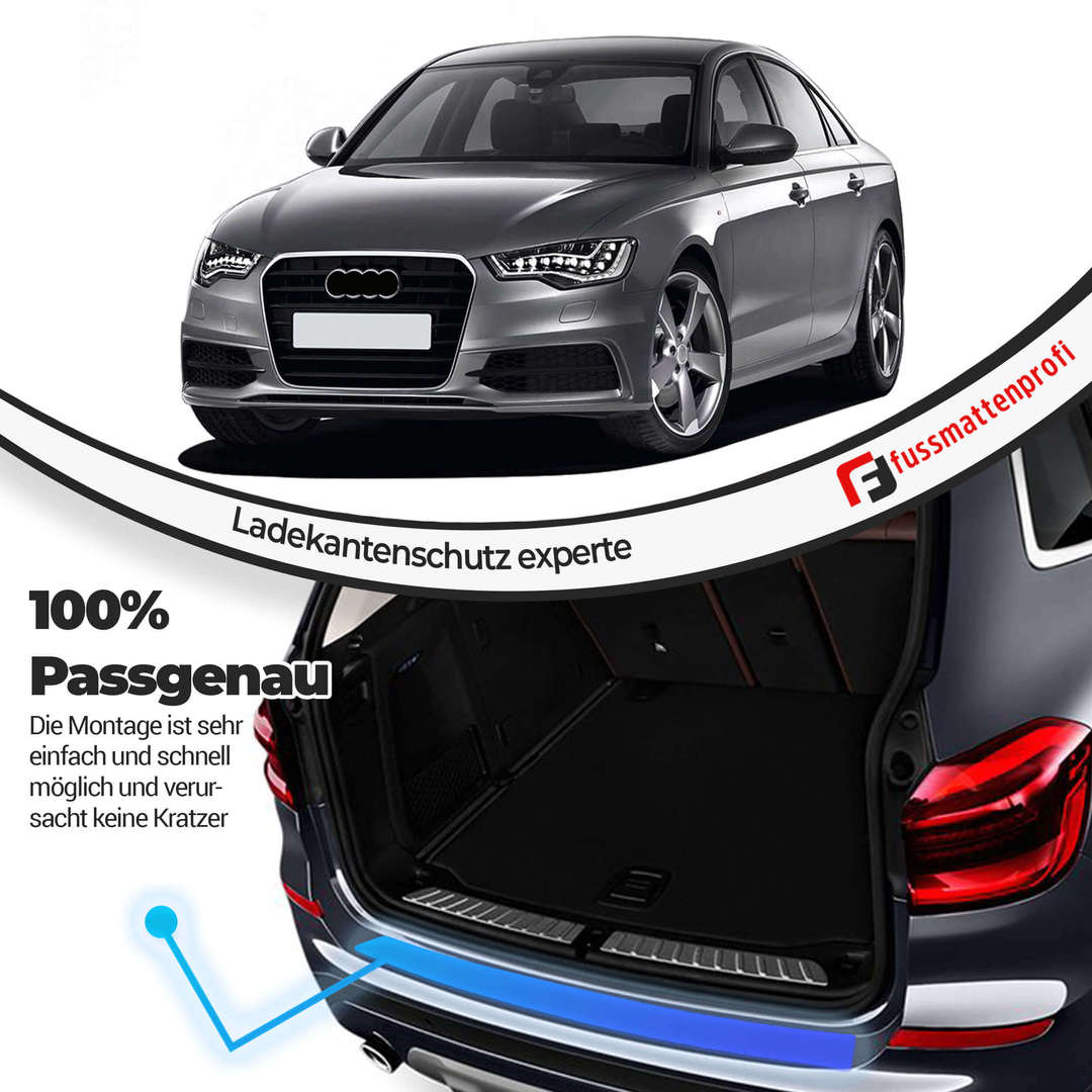 ABS Kunststoff Ladekantenschutz mit Abkantung Passend für Audi A3 Sportback Baujahr ab 2015 1