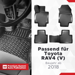 3D Auto Fussmatten Set passend für Toyota RAV4 (V) ab 2018 thumbnail