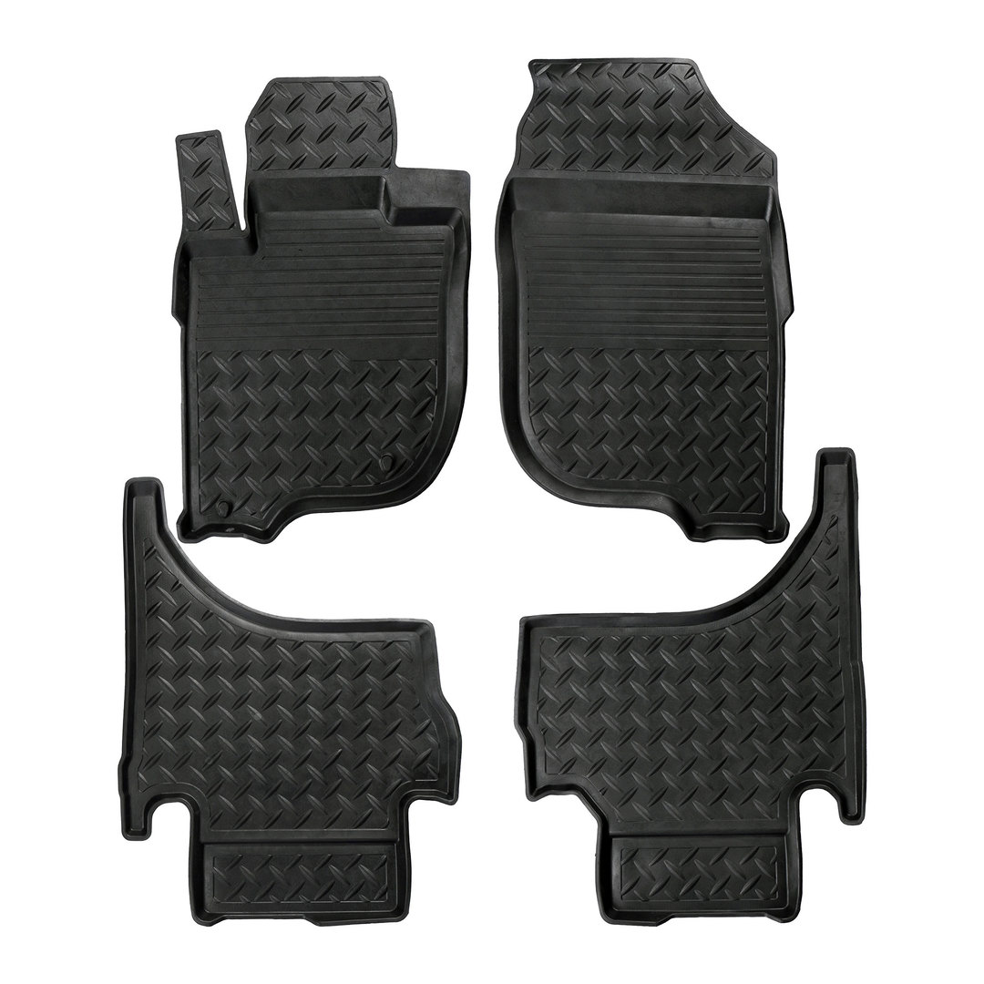 3D Premium Gummi Auto Fussmatten Set Passend für Mitsubishi L200 Baujahr ab 2015 2