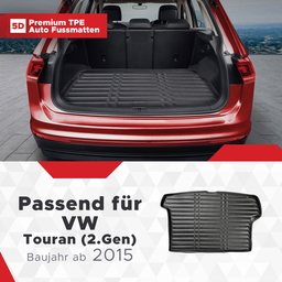 5D Premium Kofferraummatte passend für VW Touran (2.Gen) ab 2015 thumbnail