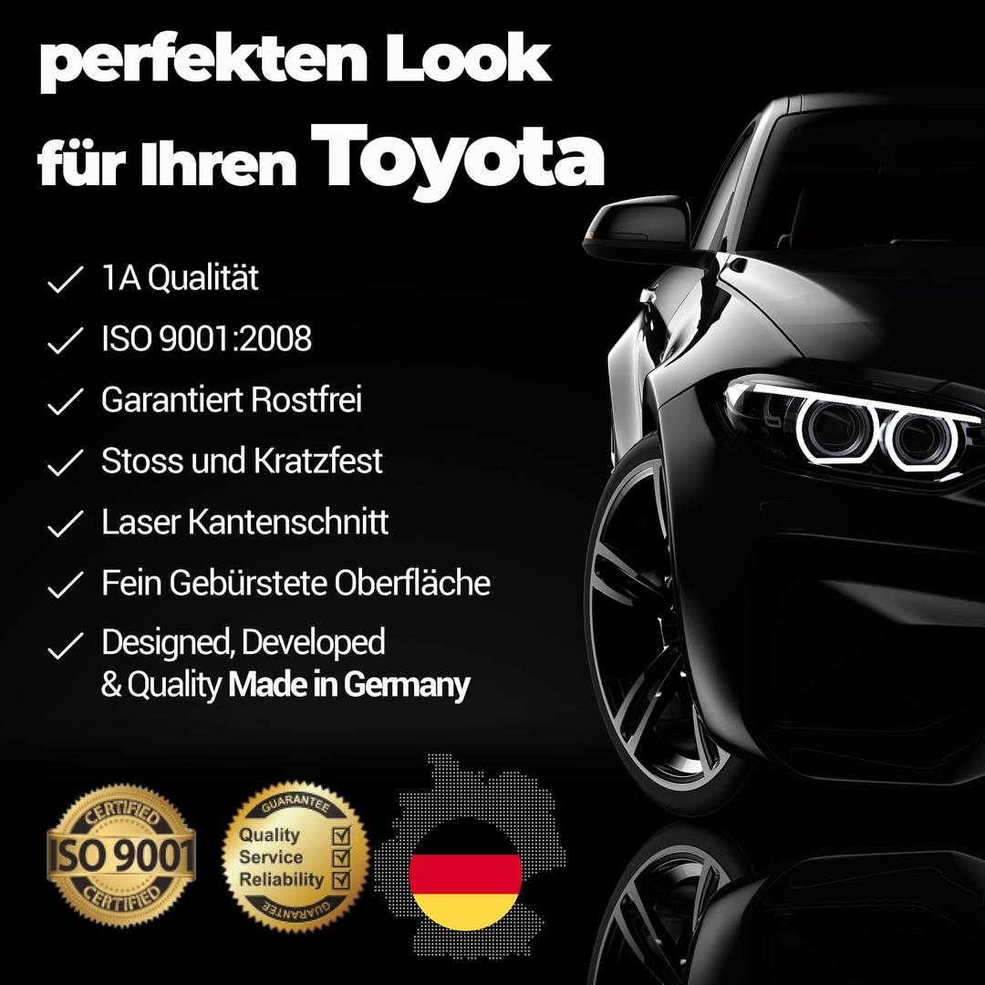 Ladekantenschutz aus Edelstahl Chrom mit Abkantung Passend für Toyota Prius (3.Gen) Baujahr 2009-2016 #2