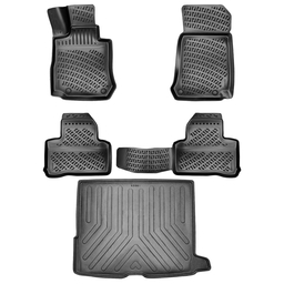 3D Auto Gummimatten & Kofferraumwanne Set für Mercedes GLC X253 Baujahr 2015-2022 thumbnail