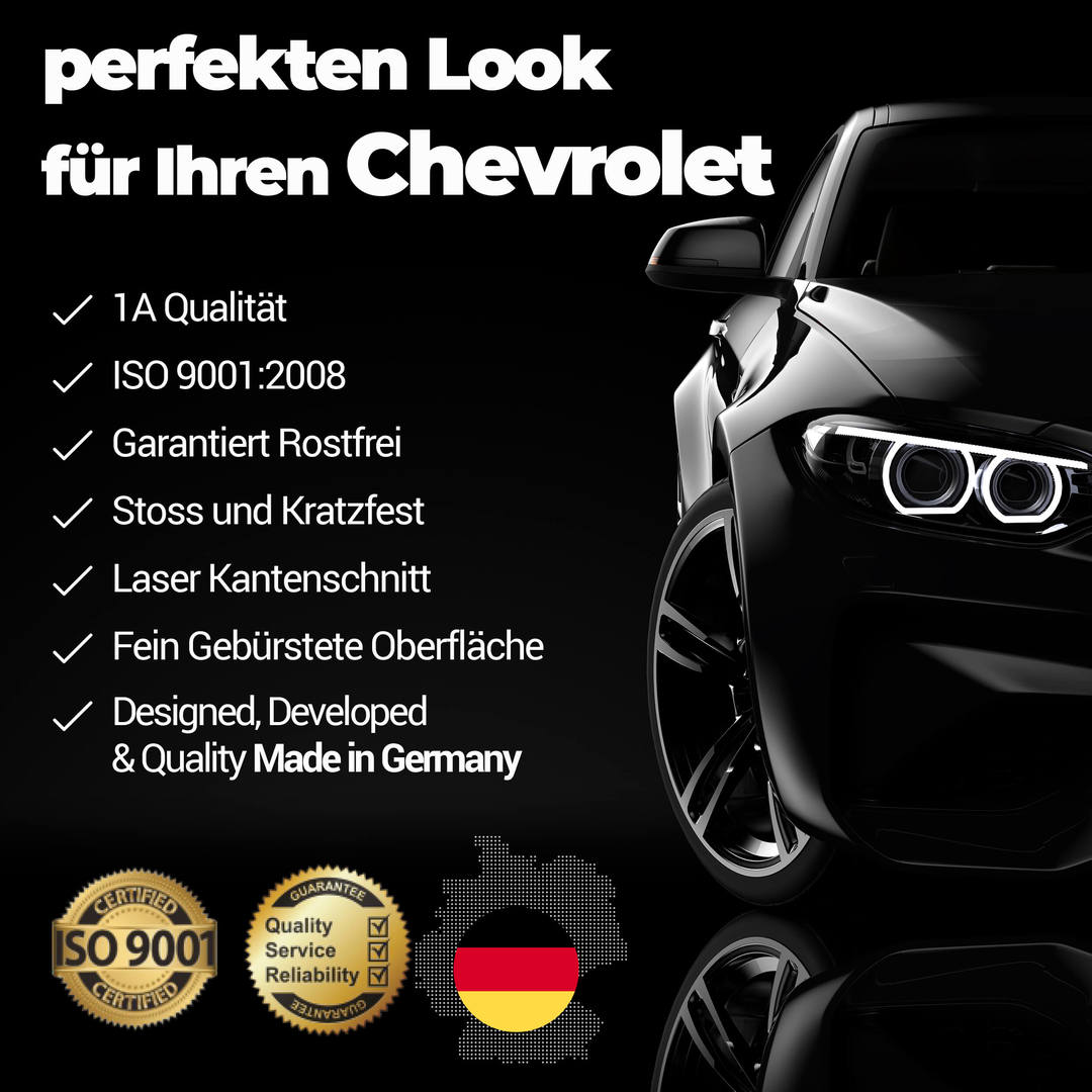 Ladekantenschutz aus Edelstahl Chrom mit Abkantung Kompatibel für Chevrolet Trax Baujahr 2011 2