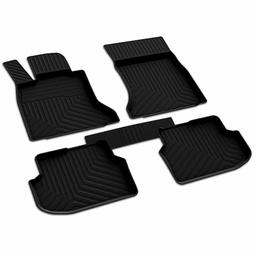 3D Premium Gummi Auto Fussmatten Set Passend für BMW 5 (F10) X-Drive Baujahr 2013-2016 thumbnail