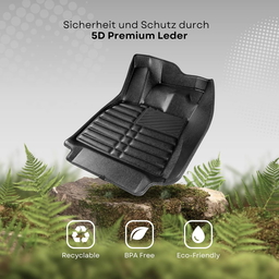 5D Premium Auto Fussmatten TPE Set passend für VW Passat (B8) Baujahr 2014-2023 thumbnail