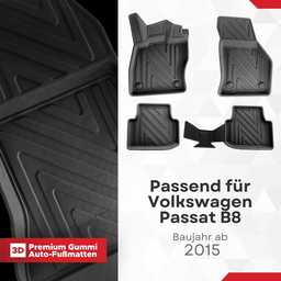 3D Fussmatten passend für Volkswagen Passat B8 ab 2015 thumbnail