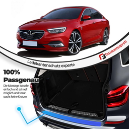 Ladekantenschutz mit 3D Profil Abkantung Fahrzeugspezifisch Passend für Opel Astra K Tourer Baujahr ab 2015 aus Edelstahl Chrom thumbnail